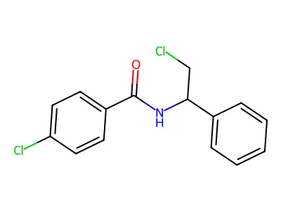 4-chloro-N-(2-chloro-1-phenylethyl)benzamide structure