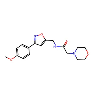 N-{[3-(4-methoxyphenyl)-5-isoxazolyl]methyl}-2-morpholinoacetamide structure