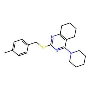 4-Methylbenzyl 4-piperidino-5,6,7,8-tetrahydro-2-quinazolinyl sulfide structure