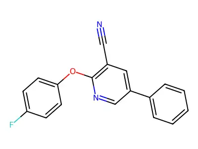 2-(4-Fluorophenoxy)-5-phenylnicotinonitrile structure