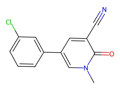 5-(3-Chlorophenyl)-1-methyl-2-oxo-1,2-dihydro-3-pyridinecarbonitrile structure