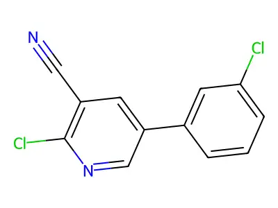 2-Chloro-5-(3-chlorophenyl)nicotinonitrile structure