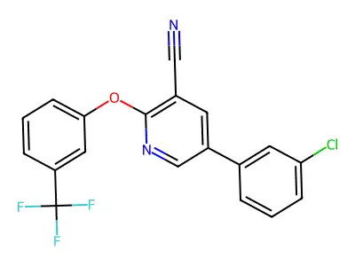 5-(3-Chlorophenyl)-2-[3-(trifluoromethyl)phenoxy]nicotinonitrile structure