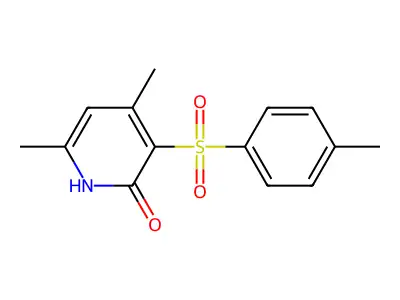 4,6-dimethyl-3-[(4-methylphenyl)sulfonyl]-2(1H)-pyridinone structure