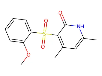 3-[(2-methoxyphenyl)sulfonyl]-4,6-dimethyl-2(1H)-pyridinone structure