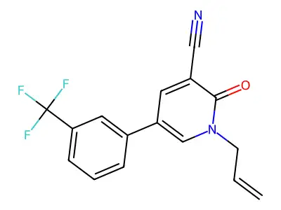 1-Allyl-2-oxo-5-[3-(trifluoromethyl)phenyl]-1,2-dihydro-3-pyridinecarbonitrile structure