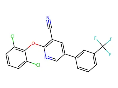 2-(2,6-Dichlorophenoxy)-5-[3-(trifluoromethyl)phenyl]pyridine-3-carbonitrile structure