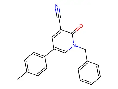 1-Benzyl-5-(4-methylphenyl)-2-oxo-1,2-dihydro-3-pyridinecarbonitrile structure