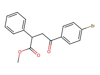 Methyl 4-(4-bromophenyl)-4-oxo-2-phenylbutanoate structure