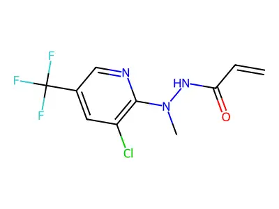 N'-[3-chloro-5-(trifluoromethyl)pyridin-2-yl]-N'-methylprop-2-enehydrazide structure