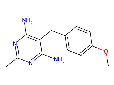 5-[(4-Methoxyphenyl)methyl]-2-methylpyrimidine-4,6-diamine structure