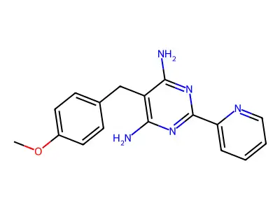 5-(4-Methoxybenzyl)-2-(2-pyridinyl)-4,6-pyrimidinediamine structure