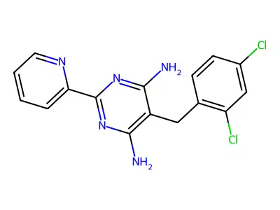 5-(2,4-Dichlorobenzyl)-2-(2-pyridinyl)-4,6-pyrimidinediamine structure
