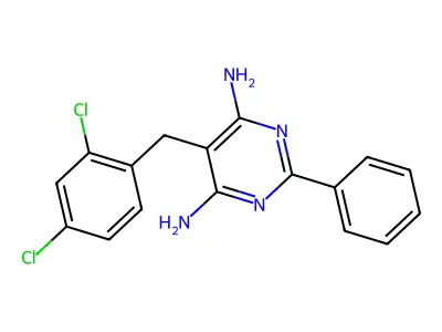 5-(2,4-Dichlorobenzyl)-2-phenyl-4,6-pyrimidinediamine structure