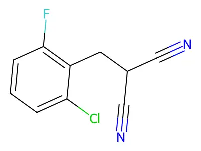 2-(2-Chloro-6-fluorobenzyl)malononitrile structure