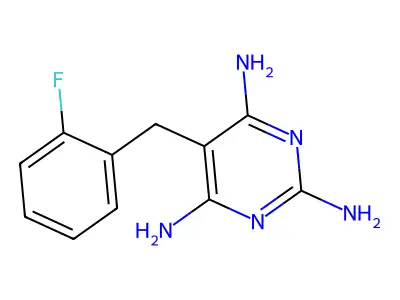 5-(2-Fluorobenzyl)-2,4,6-pyrimidinetriamine structure