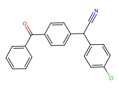2-(4-Benzoylphenyl)-2-(4-chlorophenyl)acetonitrile structure