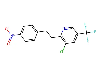 3-Chloro-2-[2-(4-nitrophenyl)ethyl]-5-(trifluoromethyl)pyridine structure