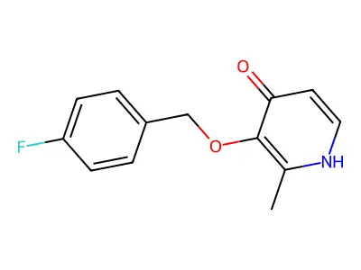 3-[(4-Fluorobenzyl)oxy]-2-methyl-4(1H)-pyridinone structure