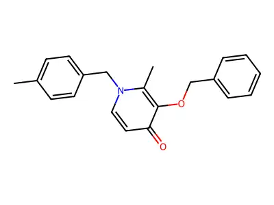 3-(benzyloxy)-2-methyl-1-(4-methylbenzyl)-4(1H)-pyridinone structure