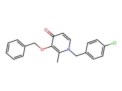 3-(benzyloxy)-1-(4-chlorobenzyl)-2-methyl-4(1H)-pyridinone structure