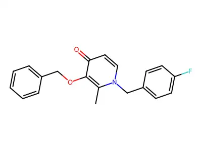 3-(benzyloxy)-1-(4-fluorobenzyl)-2-methyl-4(1H)-pyridinone structure
