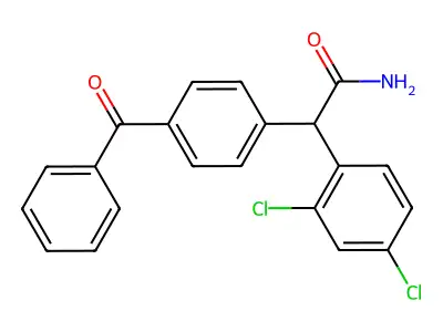2-(4-Benzoylphenyl)-2-(2,4-dichlorophenyl)acetamide structure