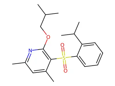 2-Isobutoxy-3-[(2-isopropylphenyl)sulfonyl]-4,6-dimethylpyridine structure