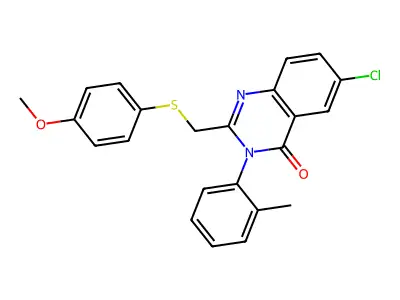6-Chloro-2-[(4-methoxyphenyl)sulfanylmethyl]-3-(2-methylphenyl)quinazolin-4-one structure