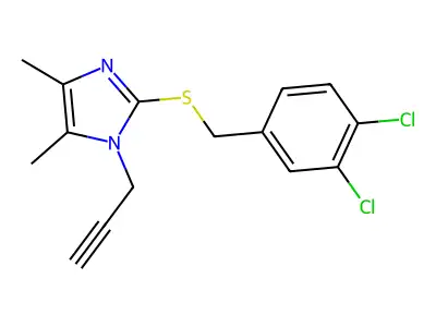 2-[(3,4-dichlorobenzyl)sulfanyl]-4,5-dimethyl-1-(2-propynyl)-1H-imidazole structure