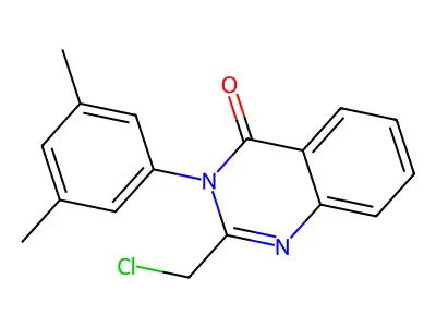 2-(chloromethyl)-3-(3,5-dimethylphenyl)-4(3H)-quinazolinone structure