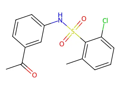 N-(3-acetylphenyl)-2-chloro-6-methylbenzenesulfonamide structure