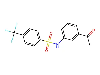 N-(3-acetylphenyl)-4-(trifluoromethyl)benzene-1-sulfonamide structure