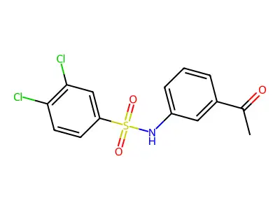 N-(3-acetylphenyl)-3,4-dichlorobenzenesulfonamide structure
