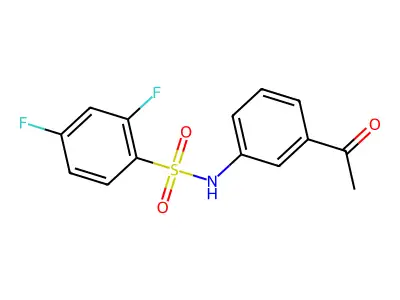 N-(3-acetylphenyl)-2,4-difluorobenzenesulfonamide structure
