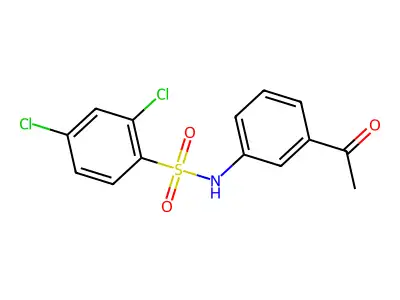 N-(3-acetylphenyl)-2,4-dichlorobenzenesulfonamide structure
