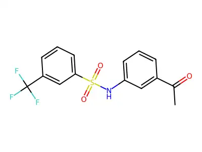 N-(3-acetylphenyl)-3-(trifluoromethyl)benzene-1-sulfonamide structure