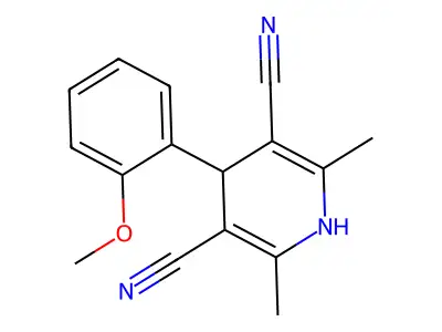 4-(2-Methoxyphenyl)-2,6-dimethyl-1,4-dihydropyridine-3,5-dicarbonitrile structure