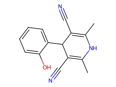 4-(2-Hydroxyphenyl)-2,6-dimethyl-1,4-dihydropyridine-3,5-dicarbonitrile structure