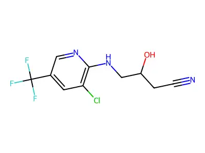 4-((3-Chloro-5-(trifluoromethyl)pyridin-2-yl)amino)-3-hydroxybutanenitrile structure