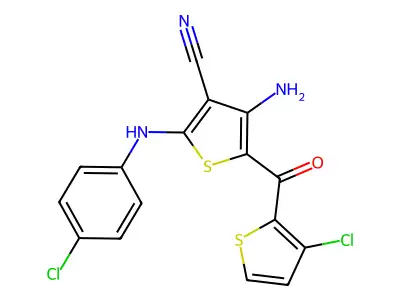 4-amino-2-(4-chloroanilino)-5-[(3-chloro-2-thienyl)carbonyl]-3-thiophenecarbonitrile structure