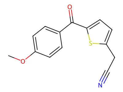 2-[5-(4-Methoxybenzoyl)-2-thienyl]acetonitrile structure