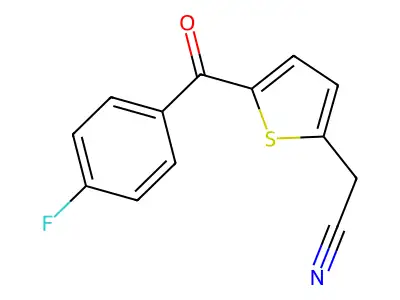 2-[5-(4-Fluorobenzoyl)thiophen-2-yl]acetonitrile structure