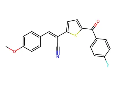 2-[5-(4-Fluorobenzoyl)-2-thienyl]-3-(4-methoxyphenyl)acrylonitrile structure