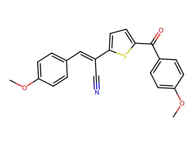 2-[5-(4-Methoxybenzoyl)thiophen-2-yl]-3-(4-methoxyphenyl)prop-2-enenitrile structure
