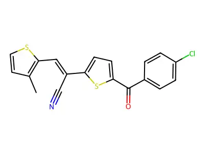 2-[5-(4-Chlorobenzoyl)-2-thienyl]-3-(3-methyl-2-thienyl)acrylonitrile structure