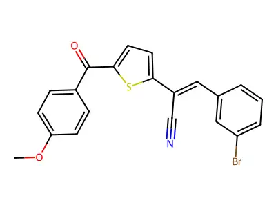 3-(3-Bromophenyl)-2-[5-(4-methoxybenzoyl)thiophen-2-yl]prop-2-enenitrile structure
