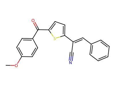 2-[5-(4-Methoxybenzoyl)-2-thienyl]-3-phenylacrylonitrile structure