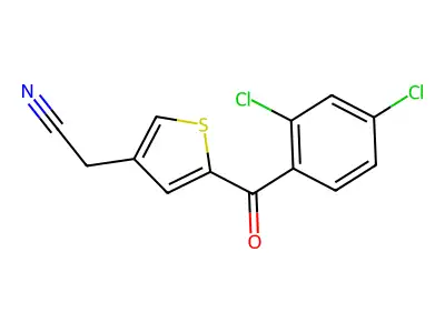 2-[5-(2,4-Dichlorobenzoyl)thiophen-3-yl]acetonitrile structure