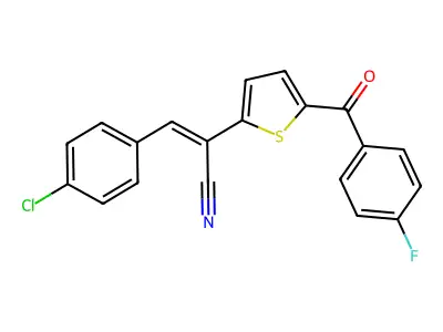 3-(4-Chlorophenyl)-2-[5-(4-fluorobenzoyl)-2-thienyl]acrylonitrile structure